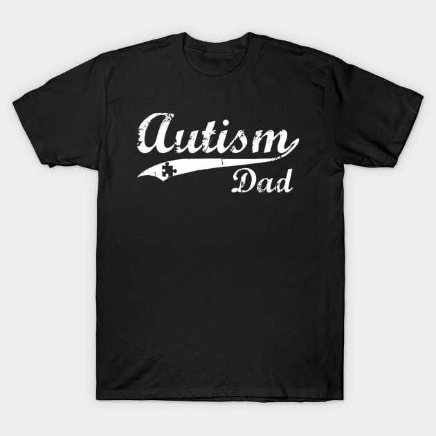 Mens Autism Dad T-Shirt by tabbythesing960